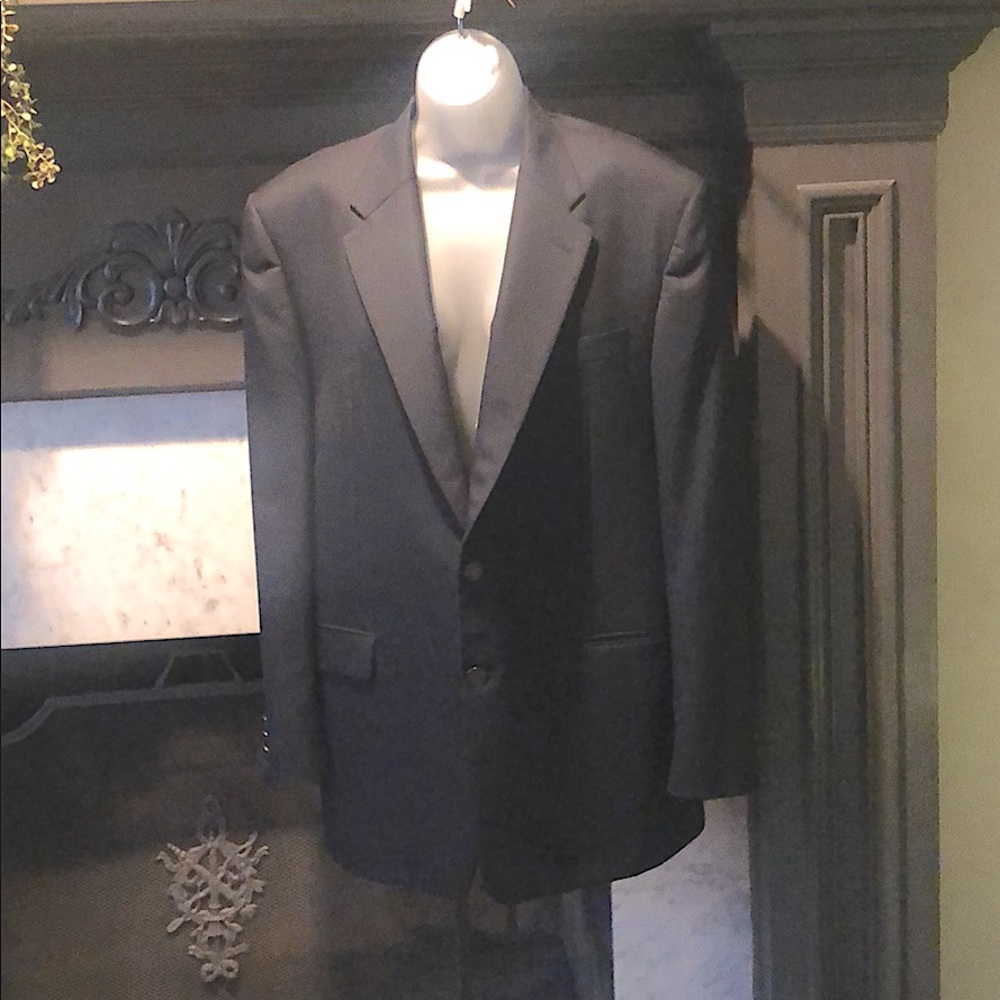 Hickey Freeman 44 Regular Wool Navy Blazer